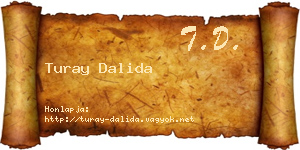 Turay Dalida névjegykártya